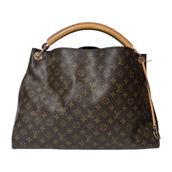 2022 Brown Monogram Canvas Leather MM Tote Bag - Picture 1 of 13